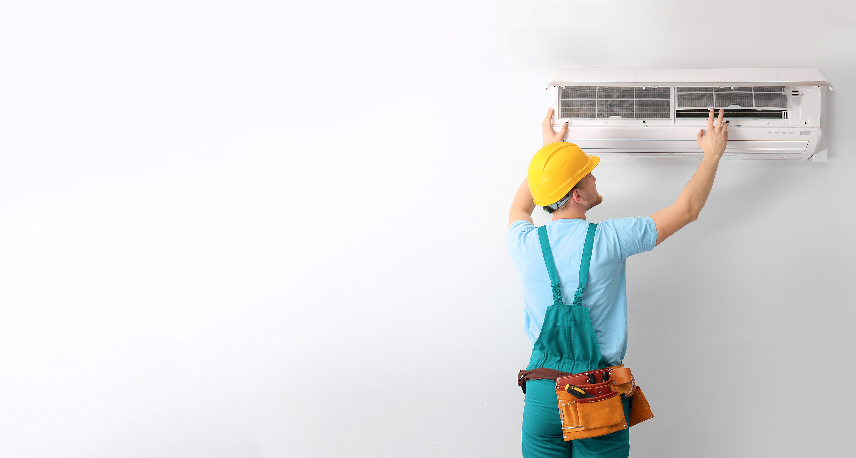 Modern Thai living room with air conditioner